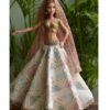 Embroidered Indian bridal lehenga for Barbie doll