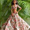 Printed cotton lehenga for Barbie doll