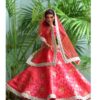 Red and gold festive lehenga for Barbie doll