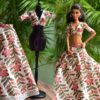 Printed cotton lehenga for Barbie doll