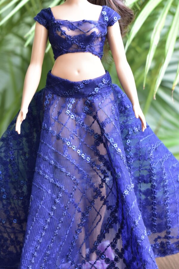 Indian lehenga for curvy Barbie doll (set of 2)