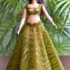 Indian lehenga for curvy Barbie doll (set of 2)