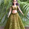 Indian lehenga for curvy Barbie doll (set of 2)