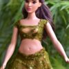 Indian lehenga for curvy Barbie doll (set of 2)