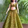 Indian lehenga for curvy Barbie doll (set of 2)