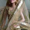 Embroidered gold lehenga for Barbie doll