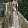Embroidered gold festive lehenga for curvy Barbie doll