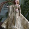 Embroidered gold festive lehenga for curvy Barbie doll