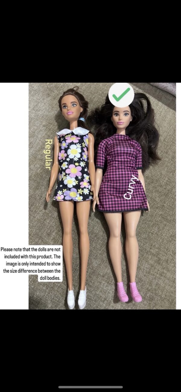 Indian lehenga for curvy Barbie doll (set of 2)