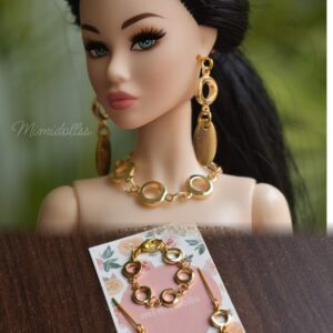 Gold jewellery set for doll(set of 5)