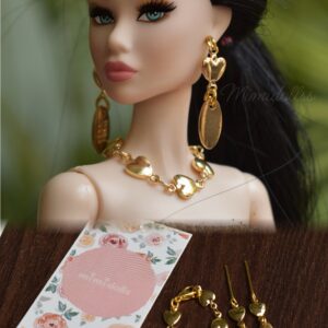 Gold jewellery set for doll(set of 5)