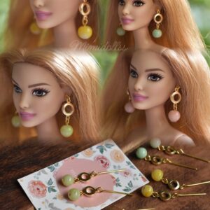 Earrings for doll (set of 8)