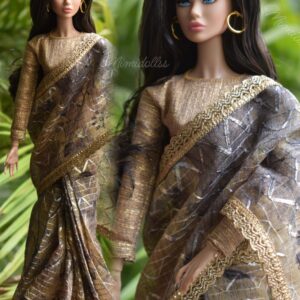 Roohi Doll (embroidered grey saree)
