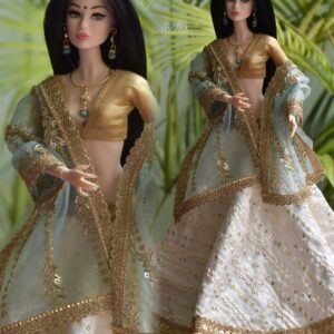 Kriti doll (white embroidered lehenga)