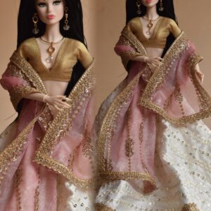 Rose Doll (embroidered white lehenga)