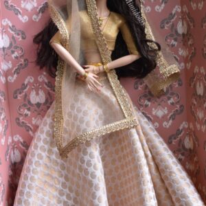 Shweta Doll (Ivory Banarasi silk lehenga)