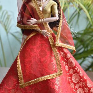 Preeti Doll ( Banarasi silk red lehenga)