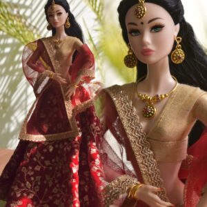 Rashmi Doll (Embroidered maroon lehenga)