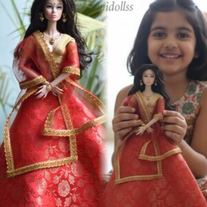 Preeti Doll ( Banarasi silk red lehenga)