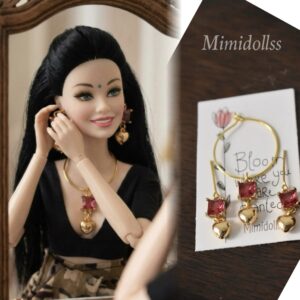 Pink diamond jewellery set for dolls