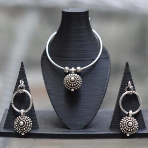 Vintage silver jewelry set for doll