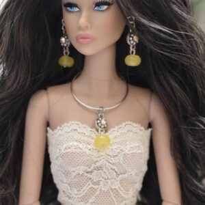 Silver jewelry set for doll (set of 3)