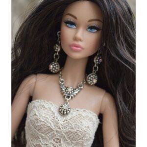 Silver jewelry set for dolls