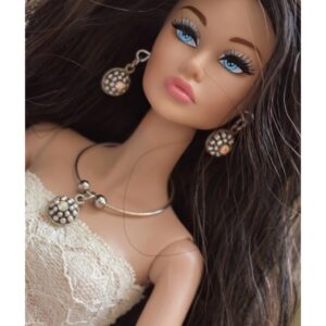 Silver jewelry set for dolls