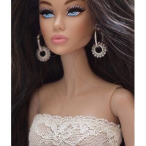 Vintage hoop earrings for dolls (set of 2)