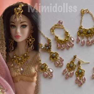 Indian bridal jewelry for doll (set of 6)
